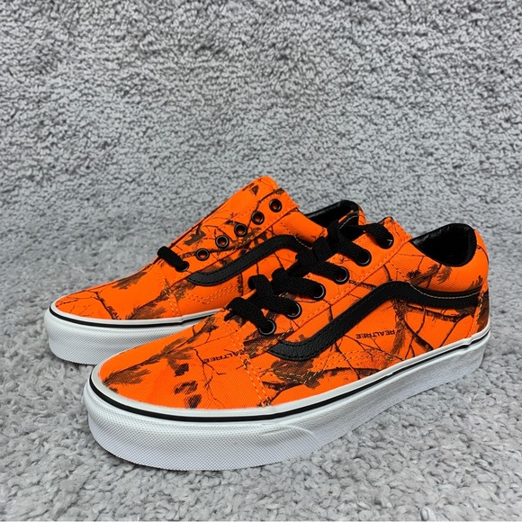 NEW Vans Realtree AP Blaze Camo Orange Off The Wall Shoes Sneakers Womens Size 7 - Picture 6 of 16